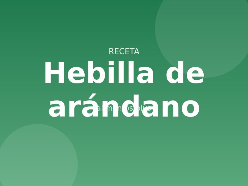 Receta de hebilla de arándano