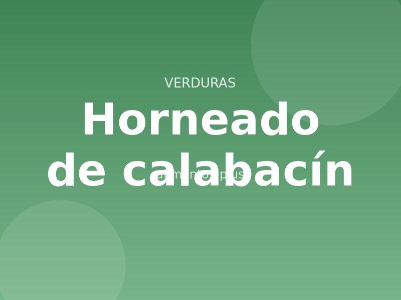 Receta de horneado de calabacín