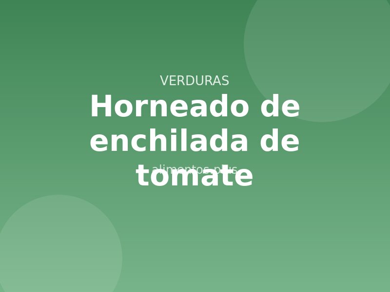 Receta de horneado de enchilada de tomate