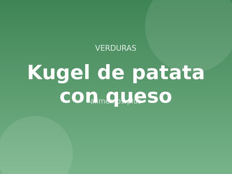 Receta de kugel de patata con queso