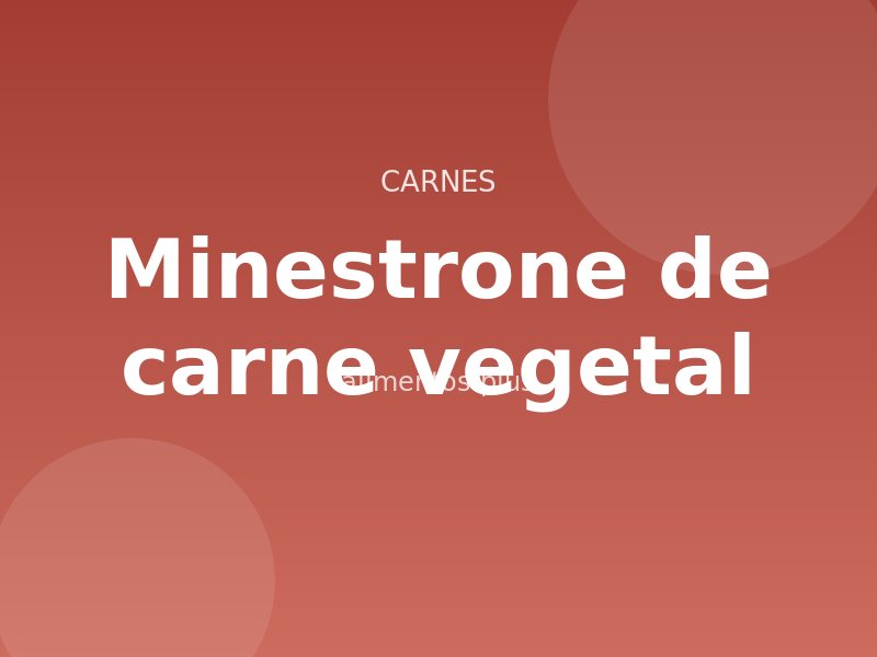 Receta de minestrone de carne vegetal