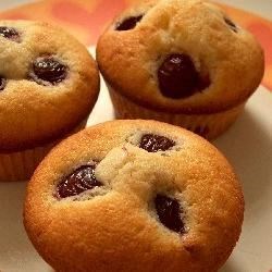 Receta de muffins de chispas de vainilla y cereza