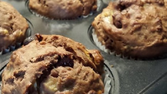 Receta de muffins de plátano con chispas de chocolate