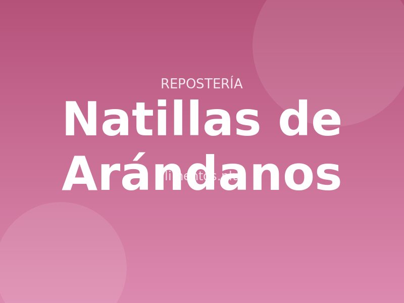 Receta de Natillas de Arándanos