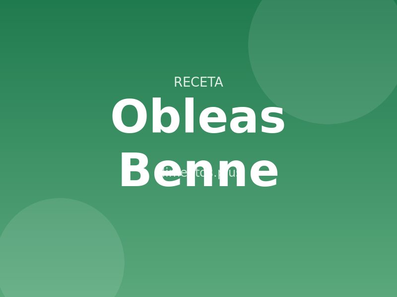 Receta de obleas Benne