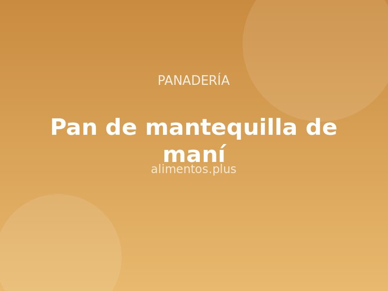 Receta de pan de mantequilla de maní