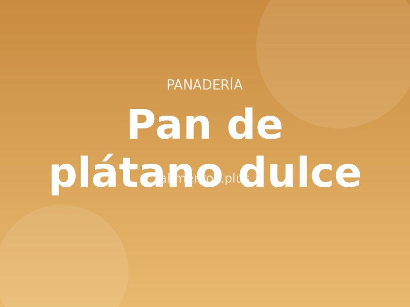 Receta de pan de plátano dulce