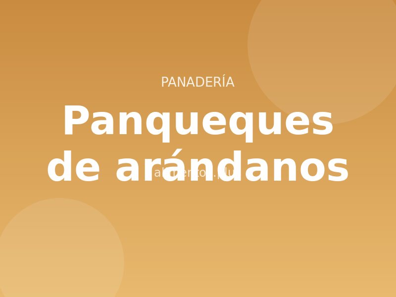 Receta de panqueques de arándanos
