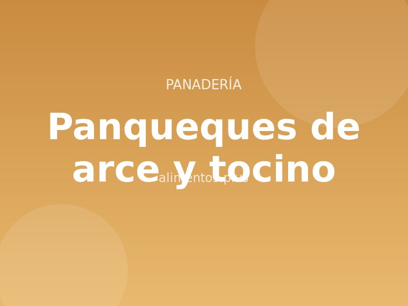 Receta de panqueques de arce y tocino