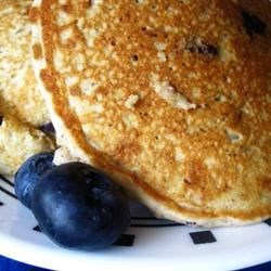 'Receta de panqueques de avena y arándanos de mamá'