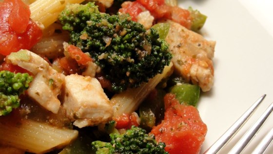 Receta de pasta, brócoli y pollo