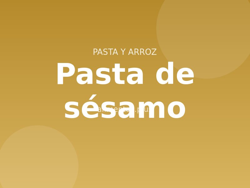 Receta de pasta de sésamo