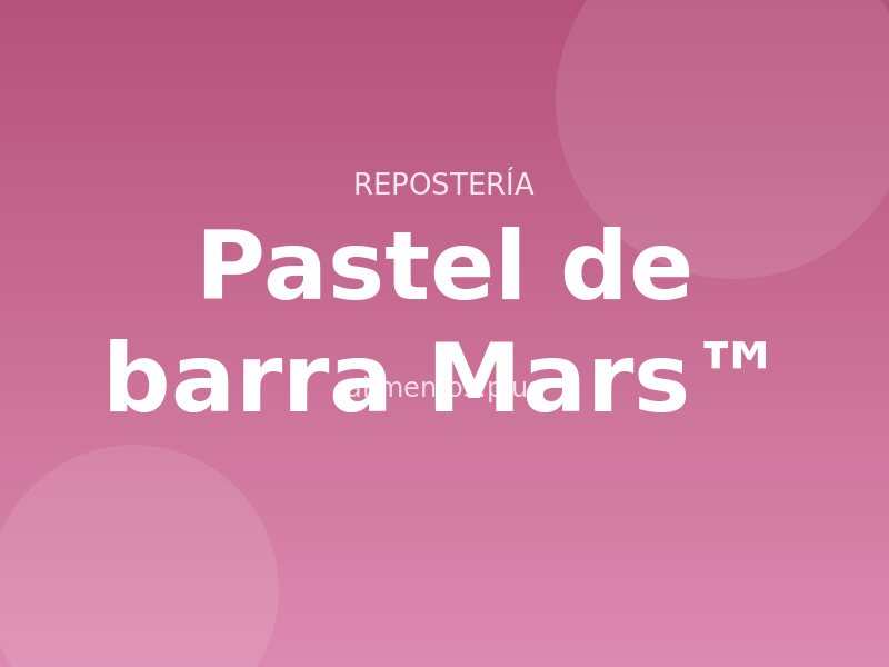 Receta de pastel de barra Mars™