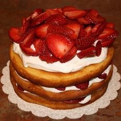 Receta de pastel de fresa en el refrigerador