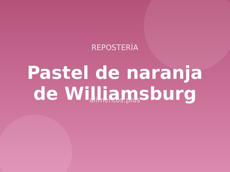Receta de pastel de naranja de Williamsburg