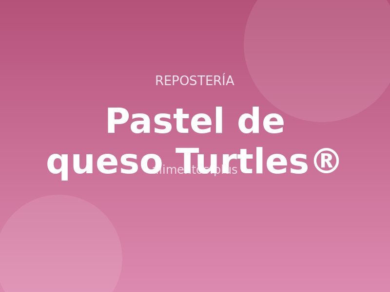 Receta de pastel de queso Turtles®