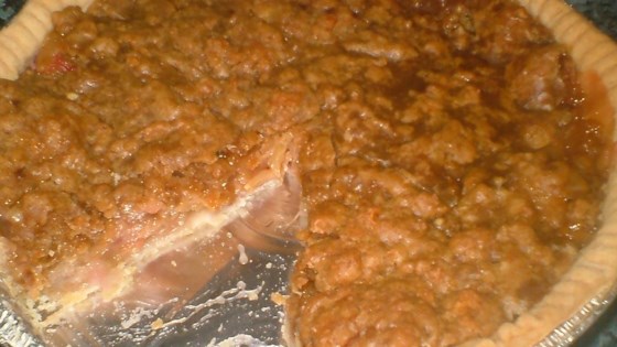 Receta de pastel de ruibarbo crujiente