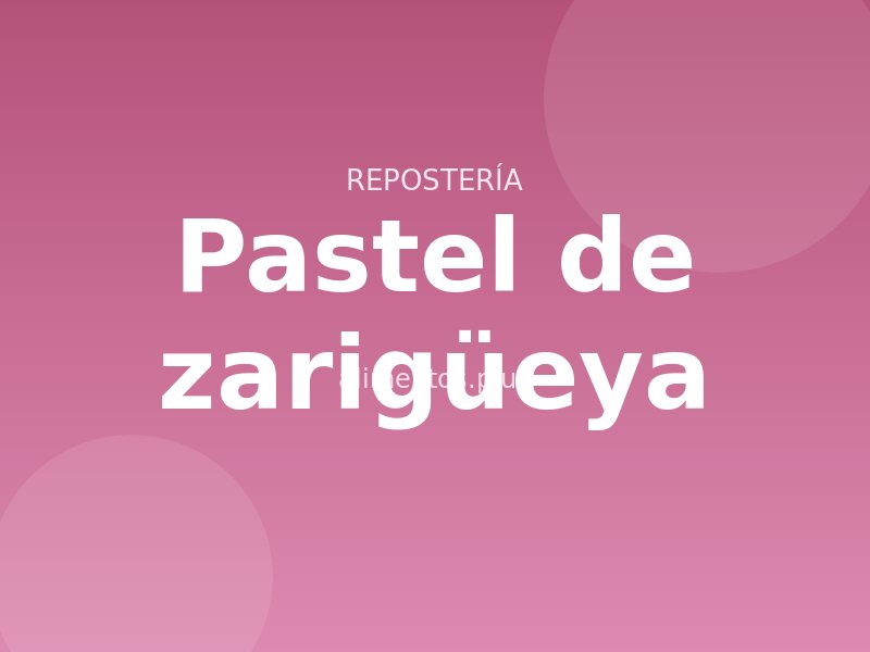 Receta de pastel de zarigüeya