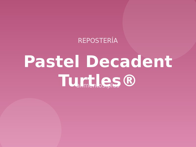 Receta de pastel Decadent Turtles®