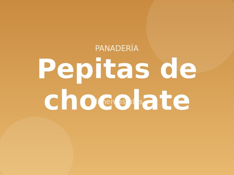Receta de pepitas de chocolate