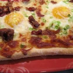 Receta de pizza de huevo para el desayuno