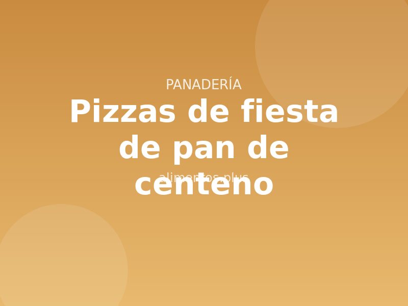 Receta de pizzas de fiesta de pan de centeno