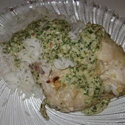 Receta de pollo con chutney de cilantro