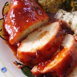 Receta de pollo con salsa de arándanos II