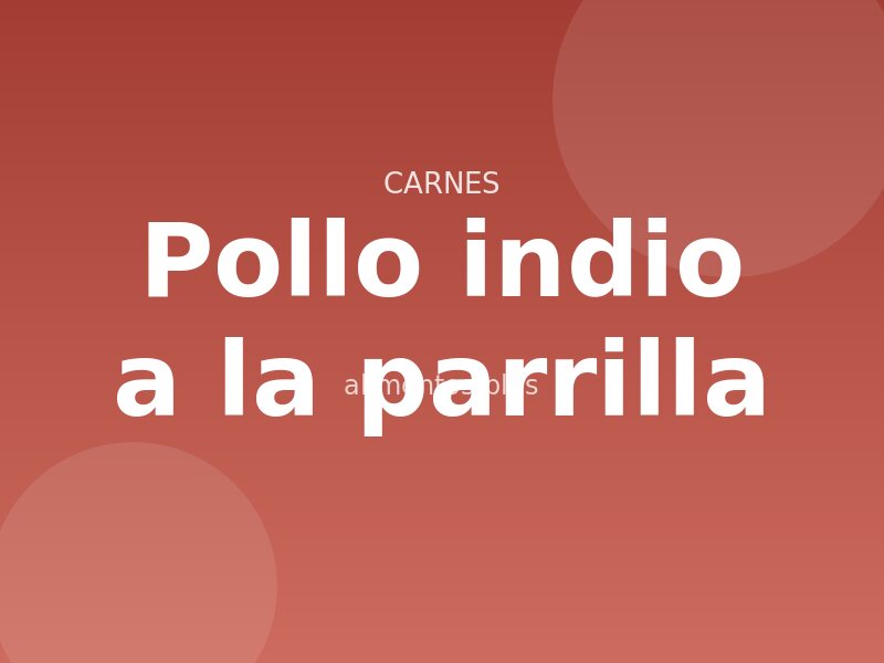 Receta de pollo indio a la parrilla