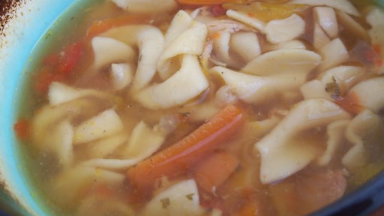 Receta de pollo y fideos en olla de cocción lenta