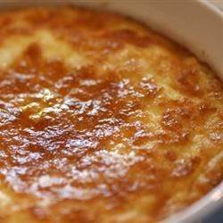 Receta de pudín de maíz fresco