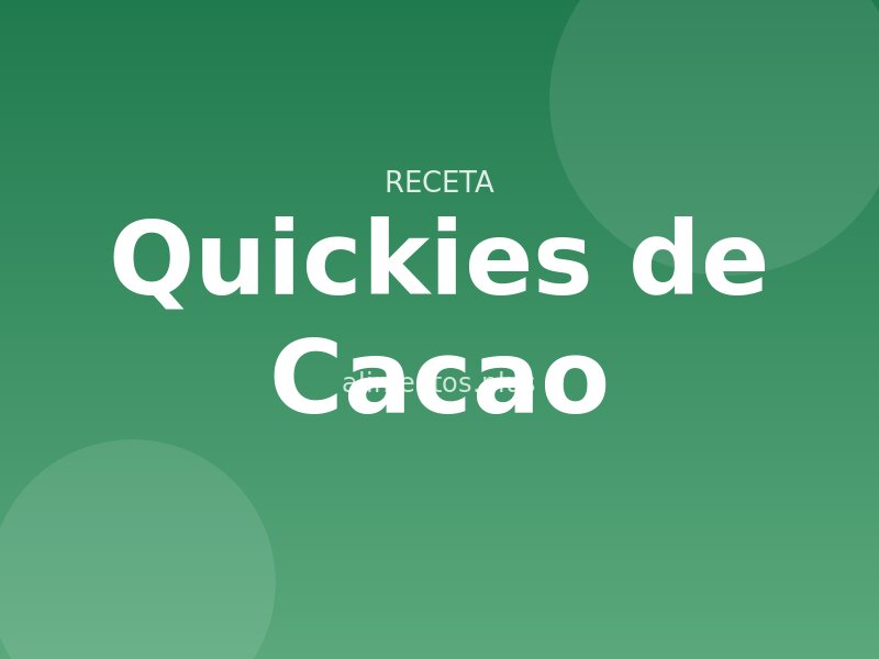 Receta de Quickies de Cacao