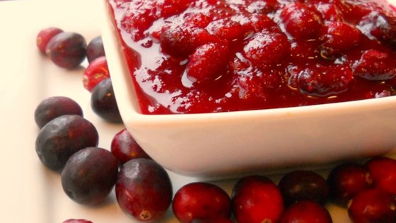 Receta de salsa de arándanos