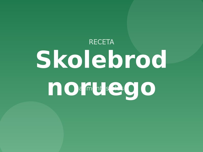 Receta de Skolebrod noruego
