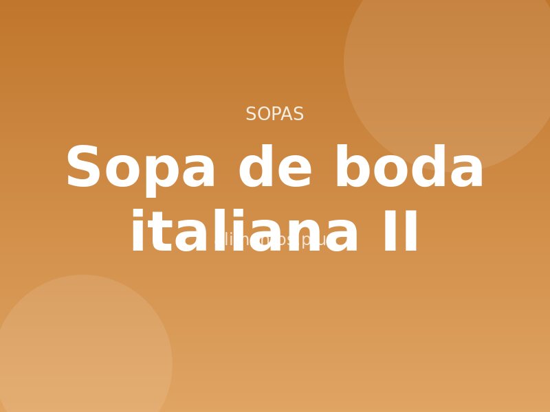 Receta de sopa de boda italiana II