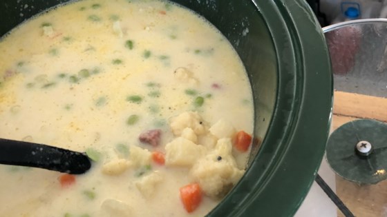 Receta de sopa de coliflor y jamón del sudoeste