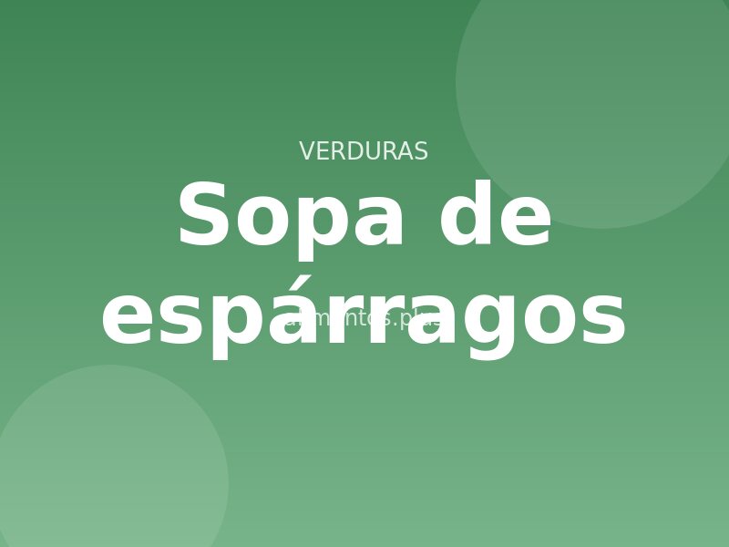 Receta de sopa de espárragos