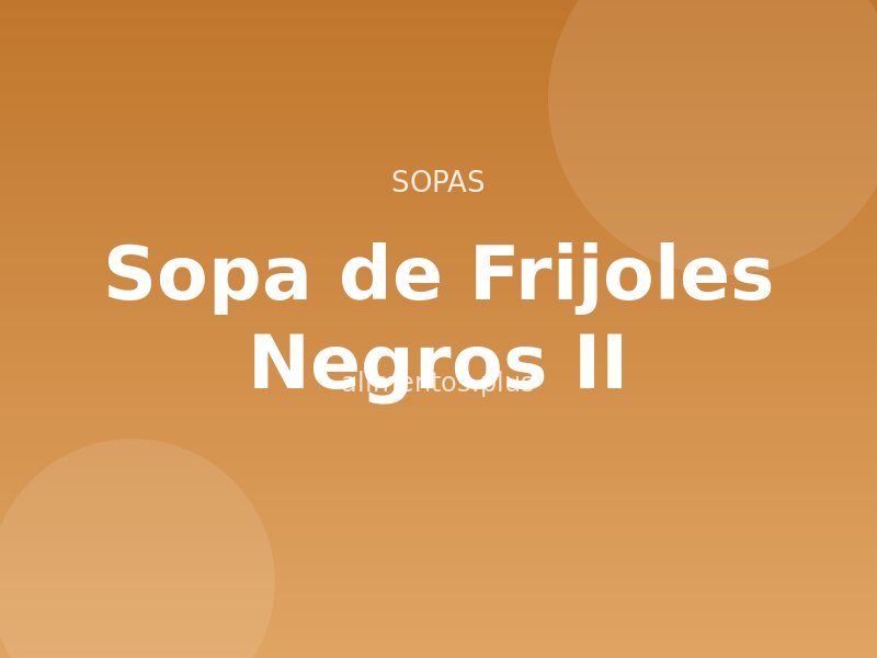 Receta de Sopa de Frijoles Negros II
