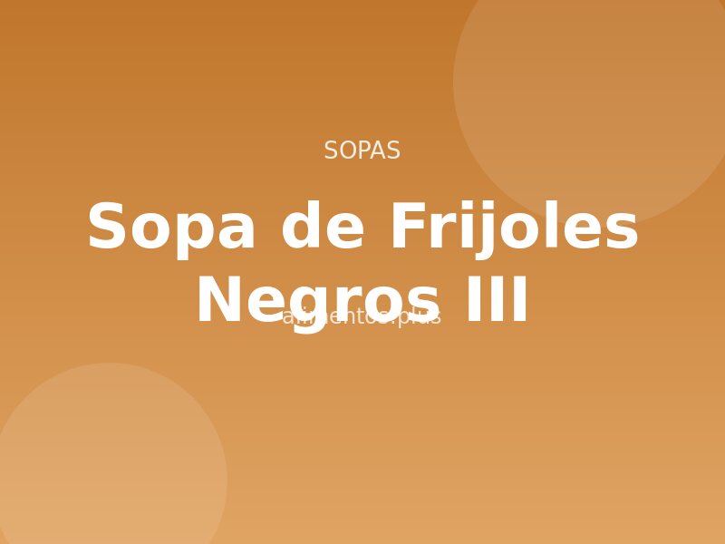 Receta de Sopa de Frijoles Negros III