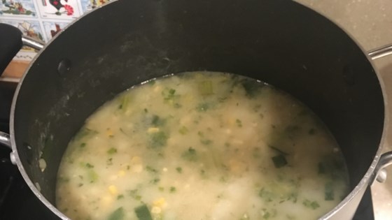 Receta de sopa de maíz sin lactosa