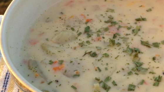 Receta de sopa de papa cargada II