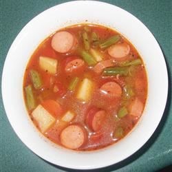 Receta de sopa de perrito caliente