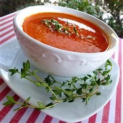 Receta de sopa de pimiento rojo asado