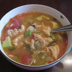 Receta de sopa de pollo mexicana
