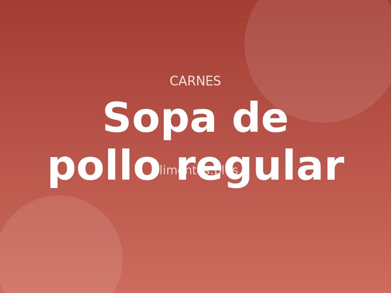 Receta de sopa de pollo regular