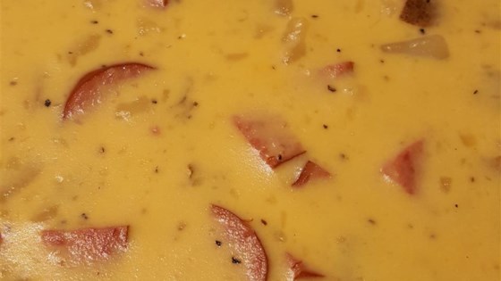 Receta de sopa de queso con papas ahumadas