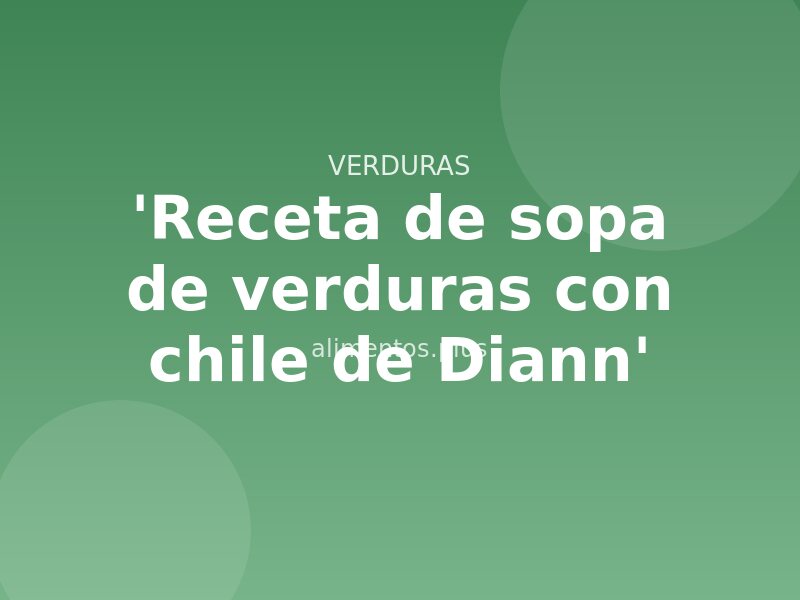 'Receta de sopa de verduras con chile de Diann'