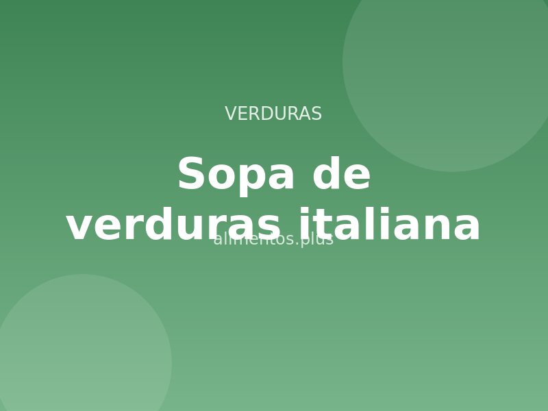 Receta de sopa de verduras italiana