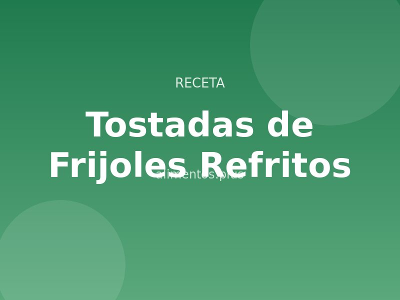 Receta de Tostadas de Frijoles Refritos
