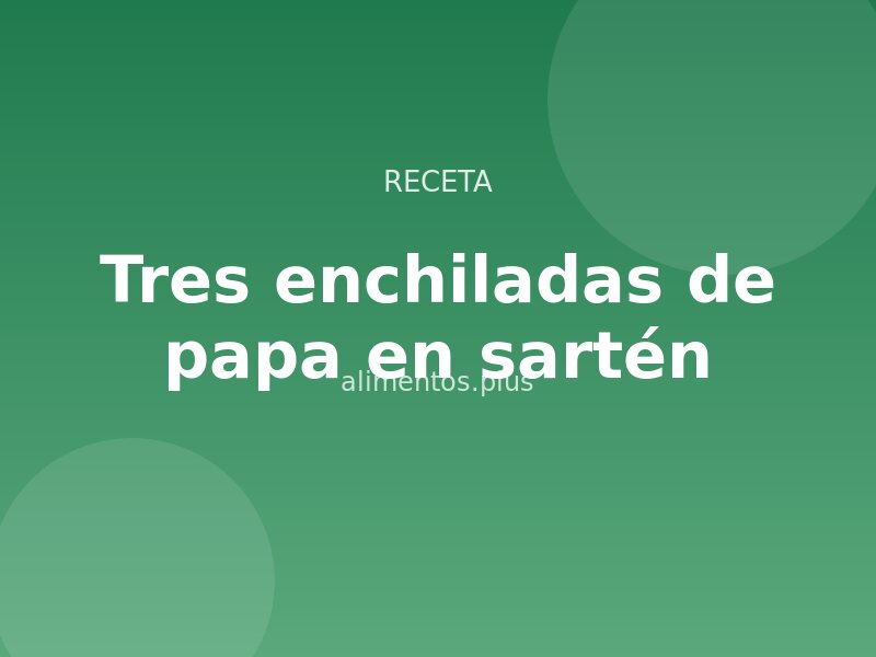 Receta de tres enchiladas de papa en sartén
